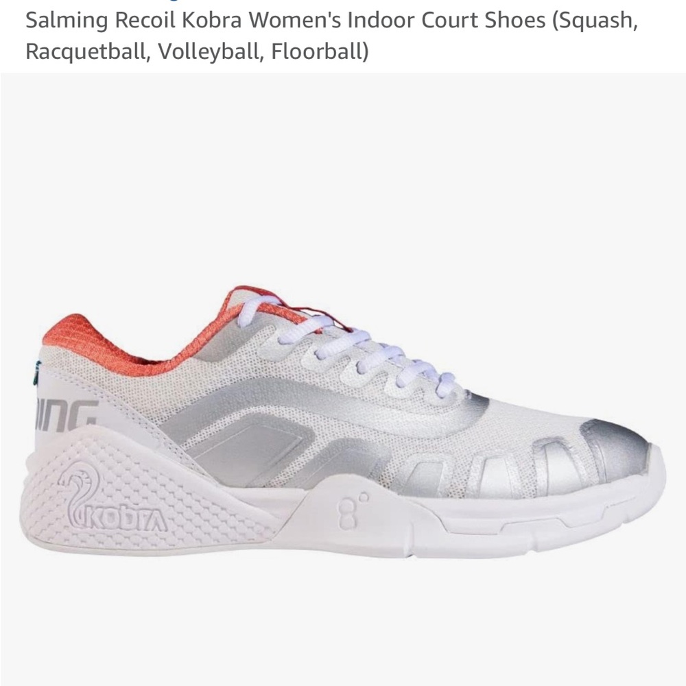 Salming Kobra White and coral Athletic Shoes breathable